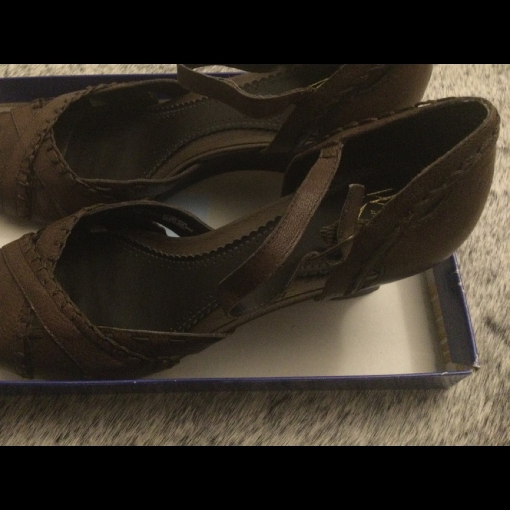 Genuine Leather Wedge Sandals